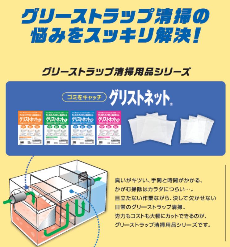 グリストラップ清掃を3ステップで簡単に。ゴミ回収が楽になる「グリストネット® 」の使い方